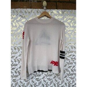 360 Cashmere "Après All Day" Intarsia Sweater | 100% Cashmere Cream Ski Core S